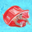 Поплавок для детского бассейна с навесом Надувной поплавок для ребенка 12 месяцев Защита от солнца Поплавок для ребенка Поплавок для головы Кольцо для ванны Аксессуары для бассейна для детей от 3 до 30 месяцев
