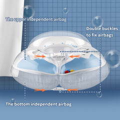 Baby Pool Float Inflatable Baby Swimming Ring Baby U-Shaped Anti-Rollover Underarm Float for Swimming Pool and Bathtub