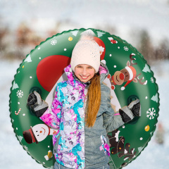 Tube à neige gonflable pour enfants et adultes - Cadeau de Noël - Luge à neige robuste avec poignées renforcées Tube de luge pour l'hiver