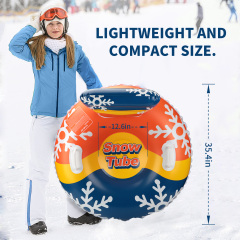 Tubo de nieve inflable para niños y adultos - Regalo de Navidad - Trineo de nieve resistente con asas reforzadas Tubo de trineo para invierno