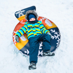 Tubo de nieve inflable para niños y adultos - Regalo de Navidad - Trineo de nieve resistente con asas reforzadas Tubo de trineo para invierno