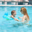 Надувной детский поплавок с нижней опорой и поддержкой спинки Аксессуары для бассейна-помощь ребенку научиться пинать и плавать