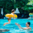 Nuevo Flotador de axilas mejorado Flotador de natación para bebés Anillo de natación inflable para niños con soporte de seguridad Accesorios de piscina inferiores para 3-36 meses