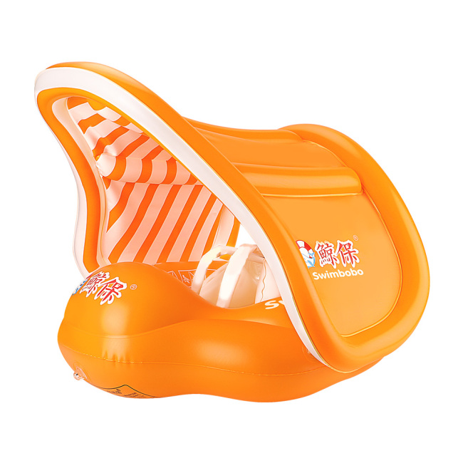 Flotteur de piscine pour bébé avec auvent 12 mois Flotteur gonflable pour bébé Protection solaire Flotteur de natation pour bébé Anneau de flotteur de tête de bébé pour baignoire Accessoires de piscine pour l'âge de 3 à 30 mois