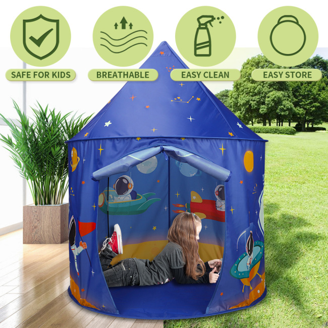 Kids Play Tent Portable Foldable Pop Up Tent Princess Castle Tent Outdoor Indoor Playhouse for Boys and Girls