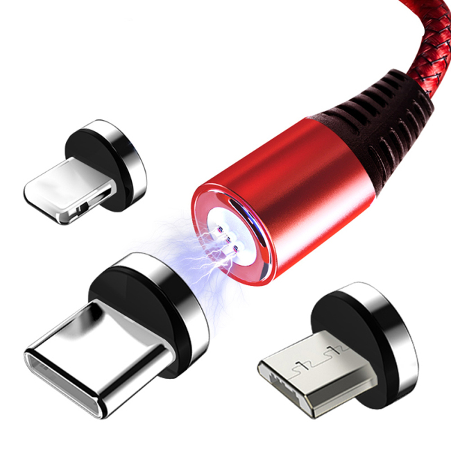 USB-кабель для зарядки PCER для Iphone Xiaomi Samsung Huawei Oneplus Htc телефонный кабель для передачи данных 3A Провод для быстрой зарядки Магнитный USB-кабель Шнур