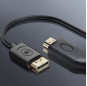 Großhandel Schwarz Stecker zu Stecker Display Port zu HDMI Adapter 4K 1080P DP zu HDMI Kabel