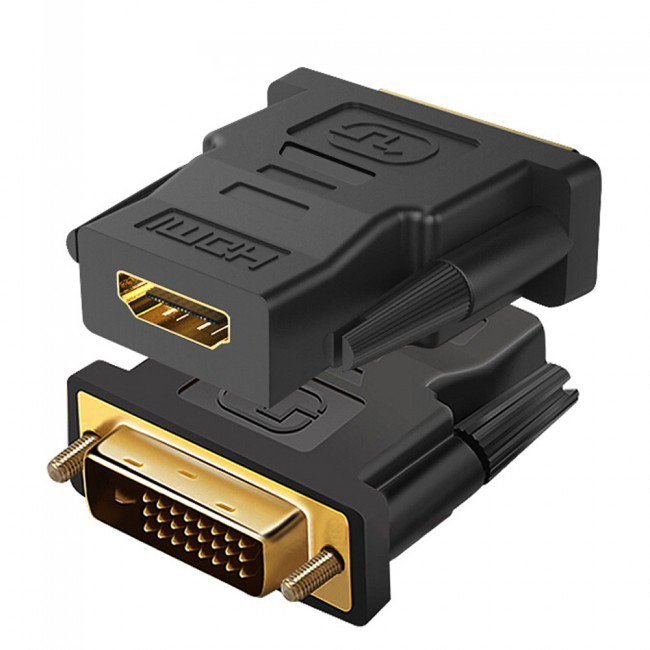 DVI male Converter DVI to HDMI Разрешение 1920 * 1080P Поддержка экрана дисплея компьютера проектор ТВ DVI адаптер Адаптер HDMI