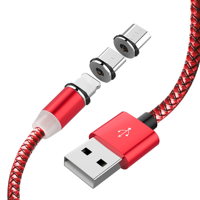 USB-кабель PCER Мобильный телефон Быстрая зарядка USB-кабель типа C Магнитная головка Провод передачи данных Кабель Micro USB Кабель для мобильного телефона USB-шнур