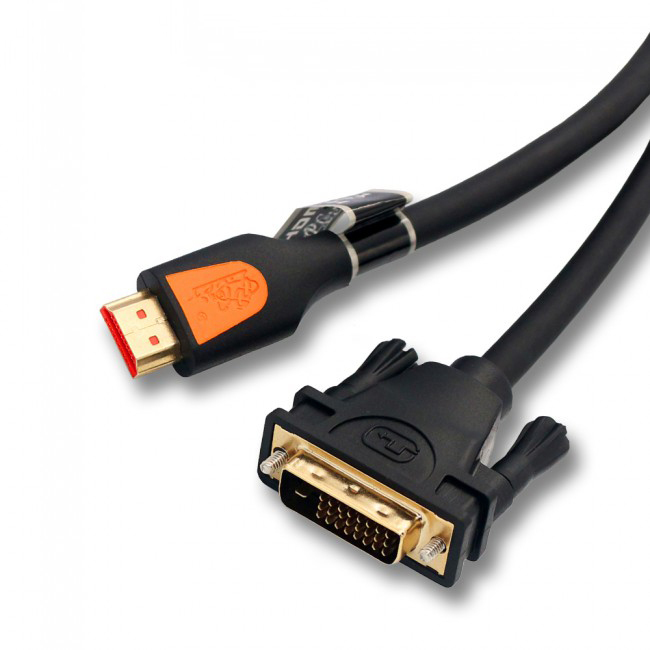 PCER Кабель HDMI-DVI Кабель DVI-HDMI Аудио-видео Кабель DVI HDMI-штекер-штекер для монитора ПК HDTV Проектор DVI24 + 1 штекер