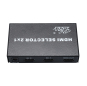 HDMI Selector 2X1 3D Full HD 1920*1080P 60Hz HDMI Switcher 2 in 1 out Splitter with Remote Control
