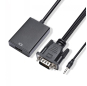 VGA-zu-HDMI-Adapter VGA-Stecker zu HDMI-Buchse VGA-HDMI-Wandler zusätzliches USB-Audiokabel für Computerbildschirm-Projektorfernseher