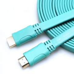 Плоский кабель HDMI Бескислородная медь 4K * 2K 3D изображение Кабель HDMI 3840 * 2160 4K 60 Гц 30 Гц позолоченный