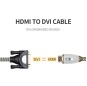 Nylon Braided HDMI to DVI Cable Audio Video Cable DVI HDMI male to male cable For PC Monitor HDTV Projector DVI24+1 Male