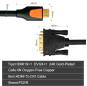 PCER HDMI to DVI Cable DVI to HDMI Cord Audio Video Cable DVI HDMI male to male cable For PC Monitor HDTV Projector DVI24+1 Male
