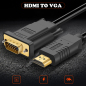 Кабель PCER HDMI-VGA Кабель HDMI VGA Аудио-видео кабель Штекер HDMI-кабель VGA 1920*1080P для монитора ПК HDTV-проектор