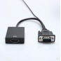 Адаптер VGA-HDMI VGA-штекер-HDMI-гнездо VGA HDMI-конвертер дополнительный аудиокабель USB для проектора экрана компьютера