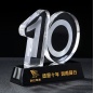 Wholesale high quality glass trophy custom10th anniversary crystal trophy souvenir