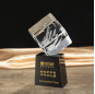 Custom 3d laser engraving crystal cube Building model craft souvenir