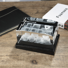 Cubo de cristal grabado con láser para souvenirs personalizados de modelos arquitectónicos en 3D