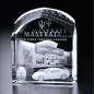 High quality crystal trophy awards for 3D laser engraving for arch car dealership barrington award