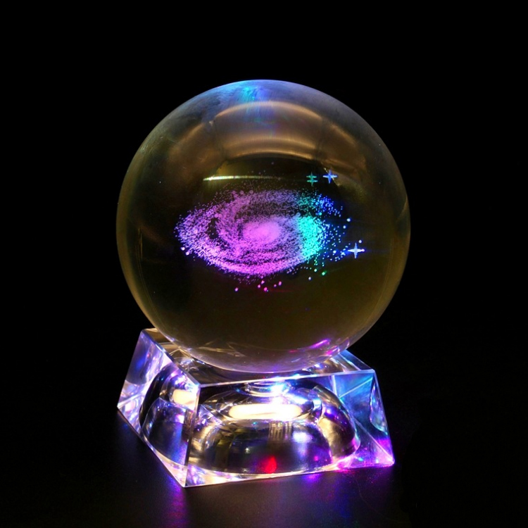 批发K9水晶球底座/激光雕刻水晶球led灯底座水晶球风石水晶