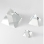 Multicolor crystal pyramid Paperweight custom 3D Laser Engraving Crystal Pyramid for Business gifts