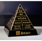 high quality black crystal pyramid Custom crystal trophy tower