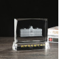 Custom 3d laser engraving K9 crystal cube building model for anniversary