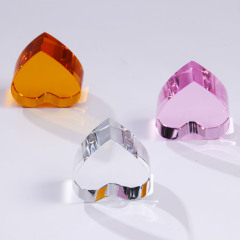 Presse-papiers en cristal en forme de coeur 3D ROSE pour souvenir