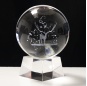 3D Mondkristallkugel Briefbeschwerer Lasergravierte Glaskugel Display Globus Meditationskugel Wohnkultur mit Kristallständer