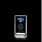 Wholesale cheap clear k9 metal base transparent crystal inlaid diamond award