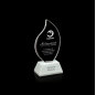 Engraved Clear Glass Oval Leaf Awards for Corporate Promotion Gifts award trophy crystal