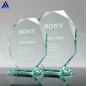 Pujiang Factory Supply Shield Octagon Shape Jade Glass Awards/Wholesale Cheap Glass Trophy Award/Glass Blank Medal