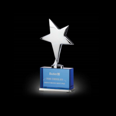 Metal Pentagram Crystal Trophy Awards New Design crystal awards and trophies