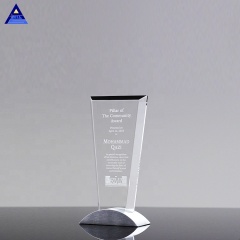 Trofeo de premio de cristal de reconocimiento de visión clara K9 para colección empresarial