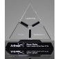 New Customized Business Gift Cutting Triangle Crystal Anniversary Trophy Awards