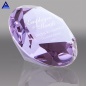 Presse-papier diamant en verre cristal violet pour mariage