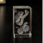 Cube en cristal gravé au laser 3D/presse-papier en cristal Rectangle Cube en cristal