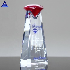 Noble Custom Made Design Essence Red Crystal Diamond Award