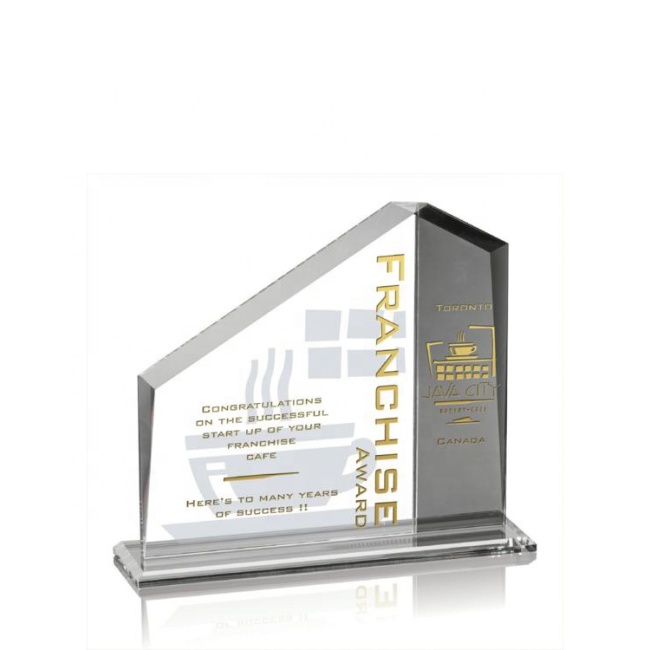 New Style Dissimilarity Achievement Award Optical Glass Trophy Award Plaque Souvenir