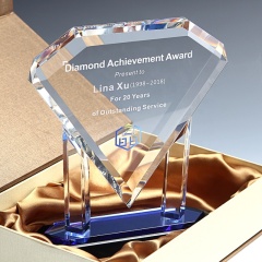 Crystal Diamond Shape Clear Sapphire Award für Firmengeschenk Diamond Trophy Crystal