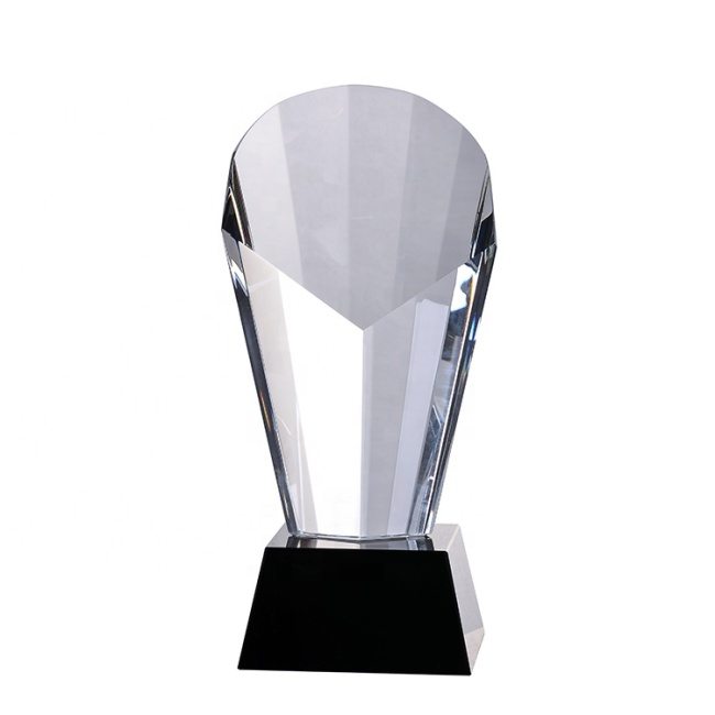 Vente en gros Hot Sale personnalisé personnalisé trophée de souvenir en verre de cristal blanc à vendre pas cher