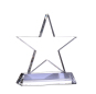 Trofeo Star Standing K9 Crystal Award con base en blanco para recuerdos de logros