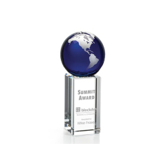 Награда Luz Globe - Памятный стеклянный хрустальный шар Blue Globe Награды и индивидуальные трофеи
