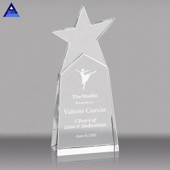Los premios de gran oferta utilizan copas de trofeo en forma de estrella de cristal K9 con logotipo personalizado para regalo de recuerdo