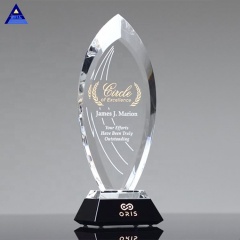 Высококачественный изготовленный на заказ Majestic Cut Flame Round Crystal Trophy для лазерной гравировки