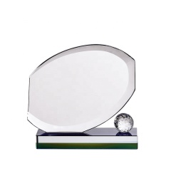 Récompenses et trophées de cristal Golf Football Crystal Sports Award pour les cadeaux d'affaires