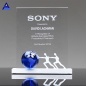 Decorative Round Ball Shaped Clear Glass World Globe Crystal Earth Globe award trophy