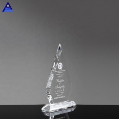 Trofeo de cristal de diamante real superior de calidad personalizada especializada para regalos de empresa